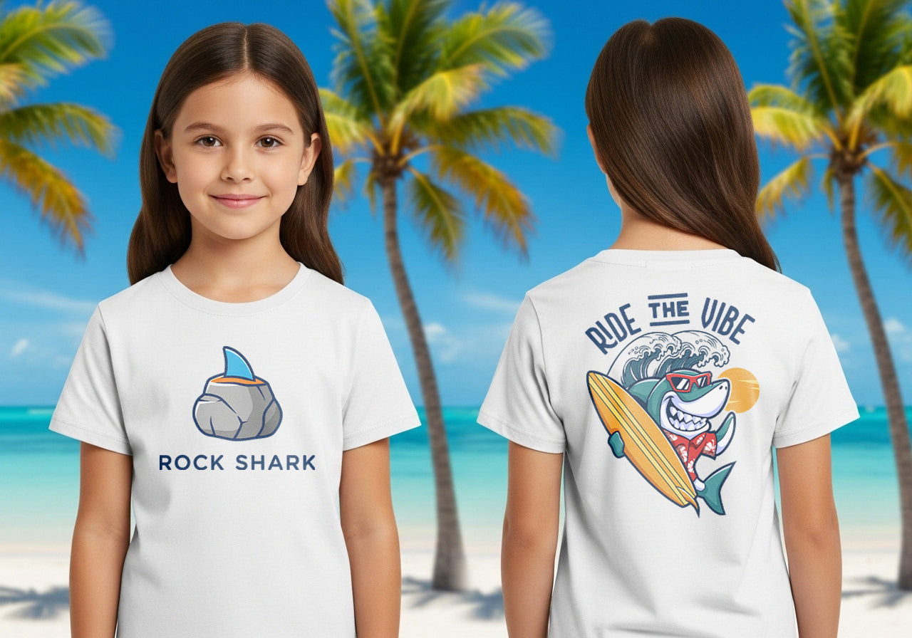 Rock Shark "Ride the glass vibe!" tshirt KIDS - PRE SALE IS LIVE!