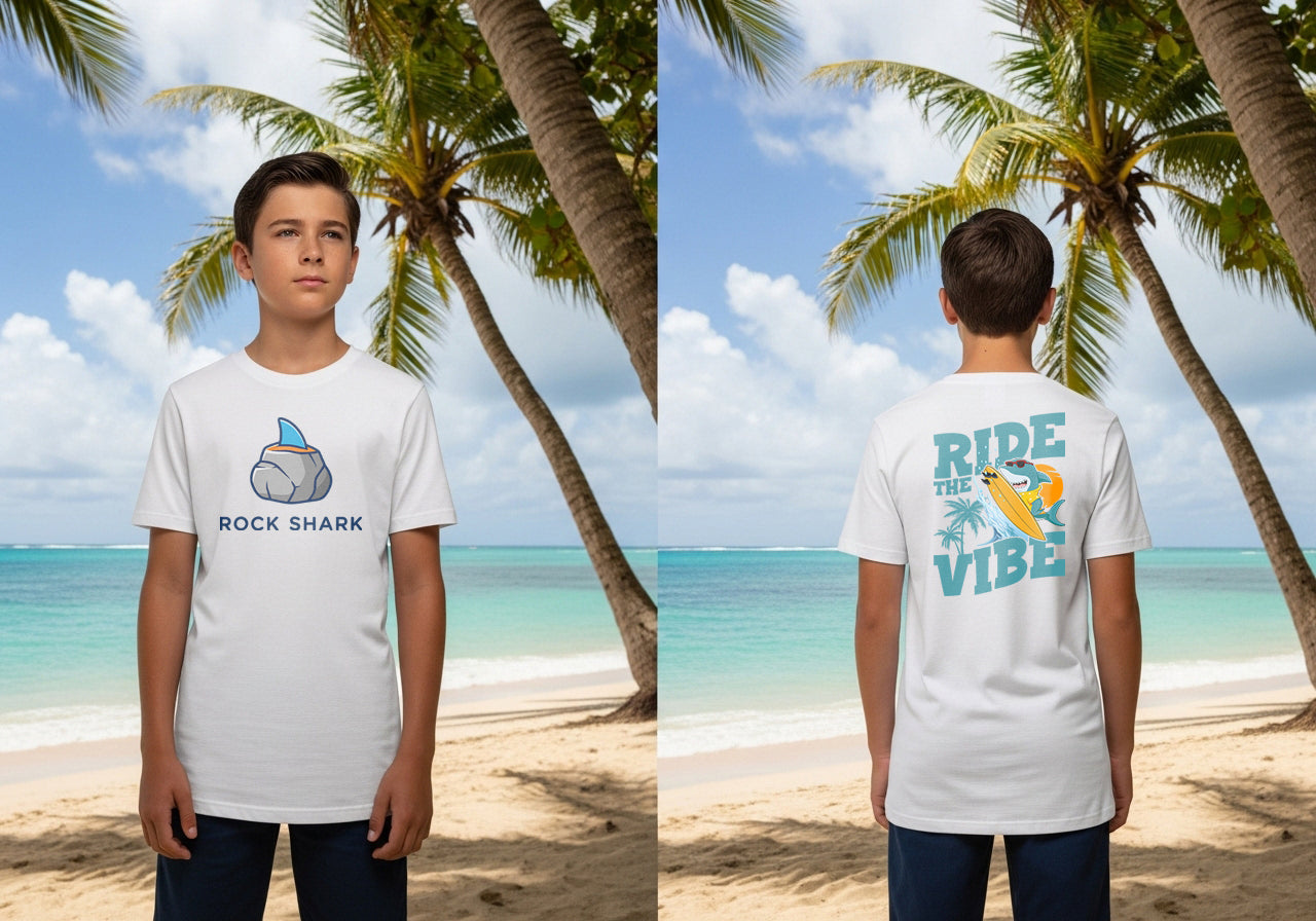 Rock Shark "Ride the slogan vibe!" tshirt KIDS - PRE SALE IS LIVE!